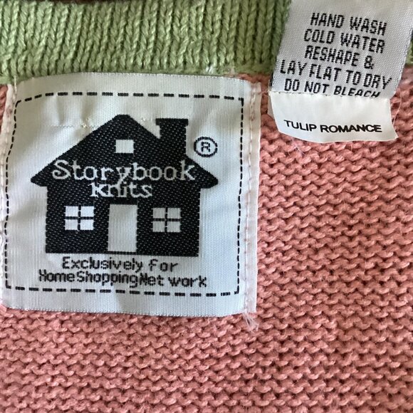 Storybook Knits Tulip Romance Cardigan Fringed Beaded Embroidered Sequins M 145L - Picture 8 of 9